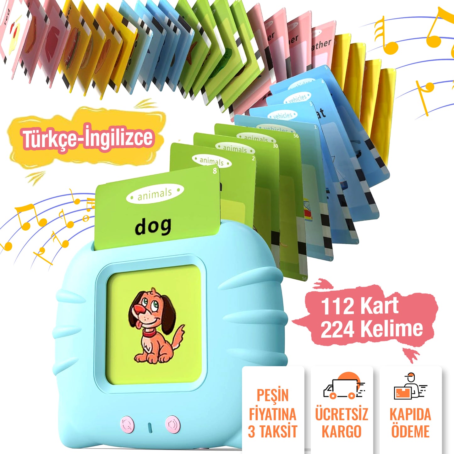 PofiLingua Türkce İngilizce 224 Kelime Eğitim Seti