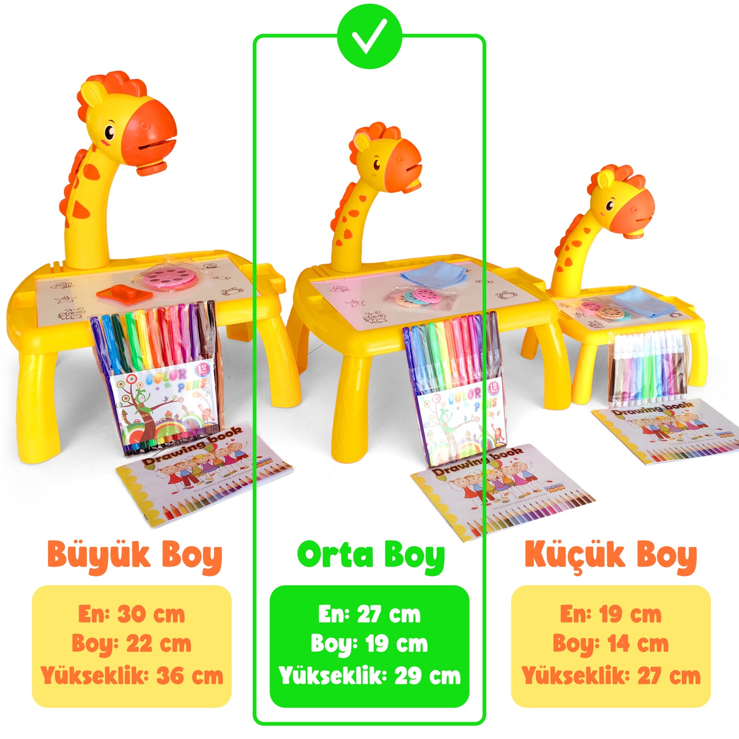 Projeksiyonlu Zürafa Çizim Seti