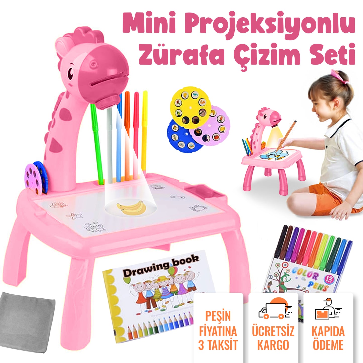 Projeksiyonlu Zürafa Çizim Seti