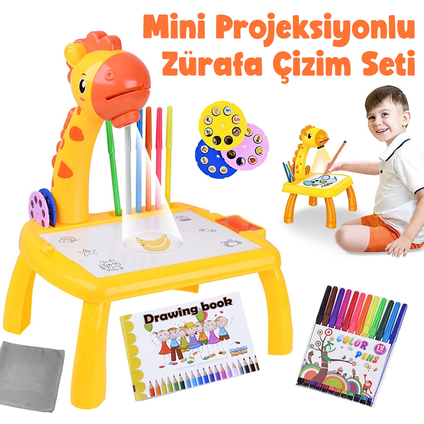 Projeksiyonlu Mini Zürafa Çizim Seti