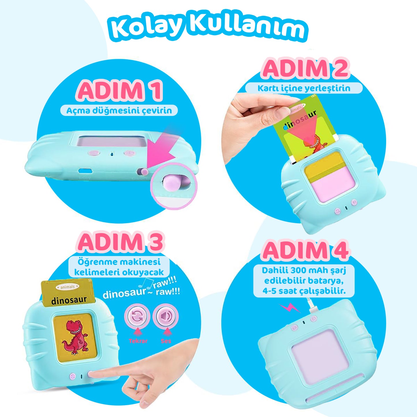 PofiLingua Türkce İngilizce 224 Kelime Eğitim Seti