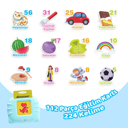 PofiLingua Türkce İngilizce 224 Kelime Eğitim Seti